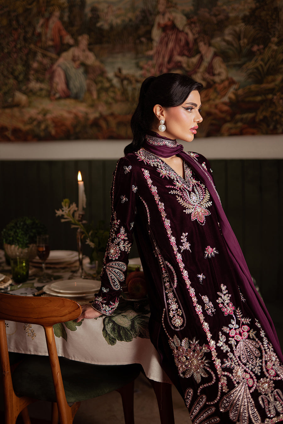 Saira Rizwan | Velvet Pret 25 | SHABNAM-SRVP25-05 by Saira Rizwan - Designer Dress - Type : Ladies Clothes - Available at Libayah - 100% Original 