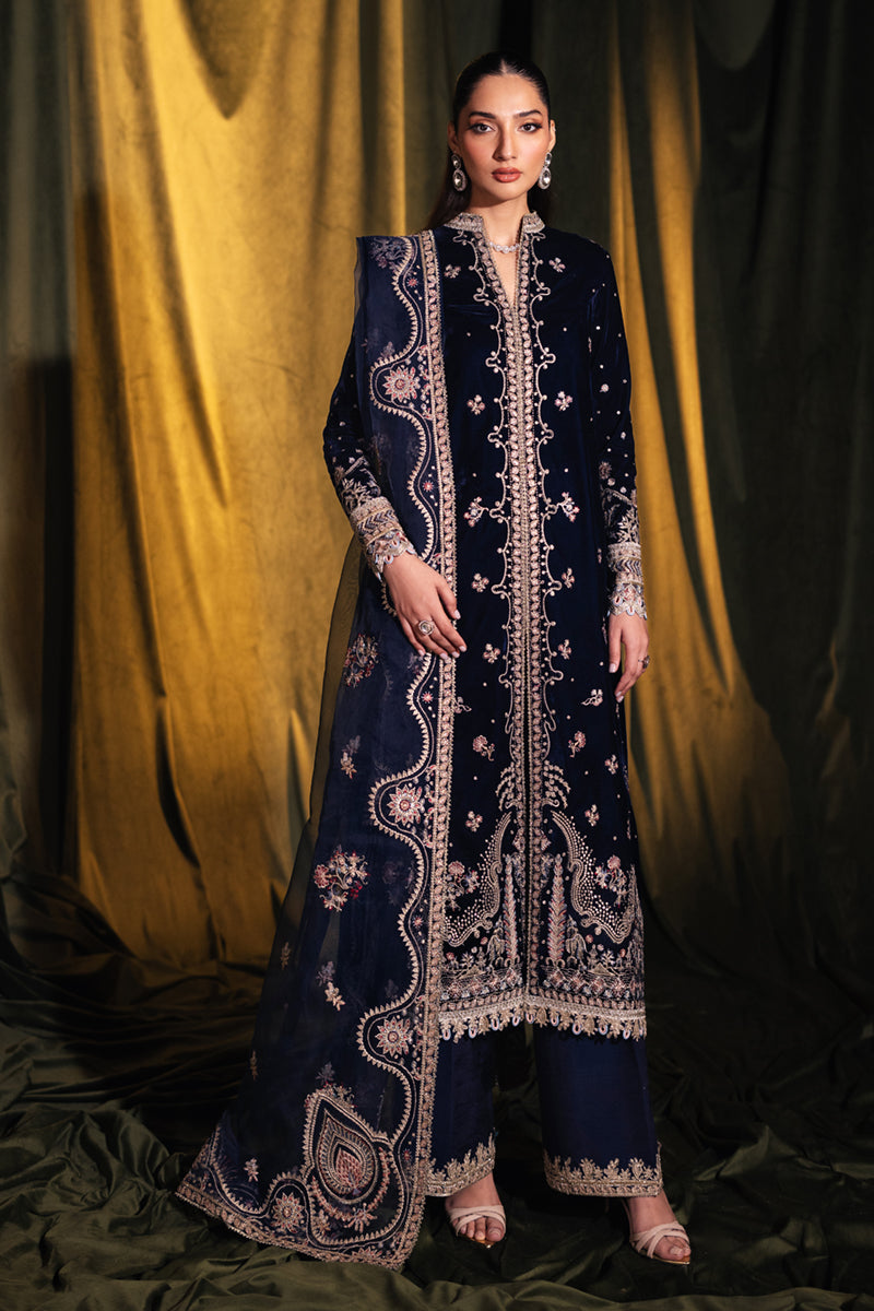 Qalamkar | Velvet Edit | BK-05 DALIA by Qalamkar - Designer Dress - Type: Ladies Clothes - Available at Libayah - 100% Original