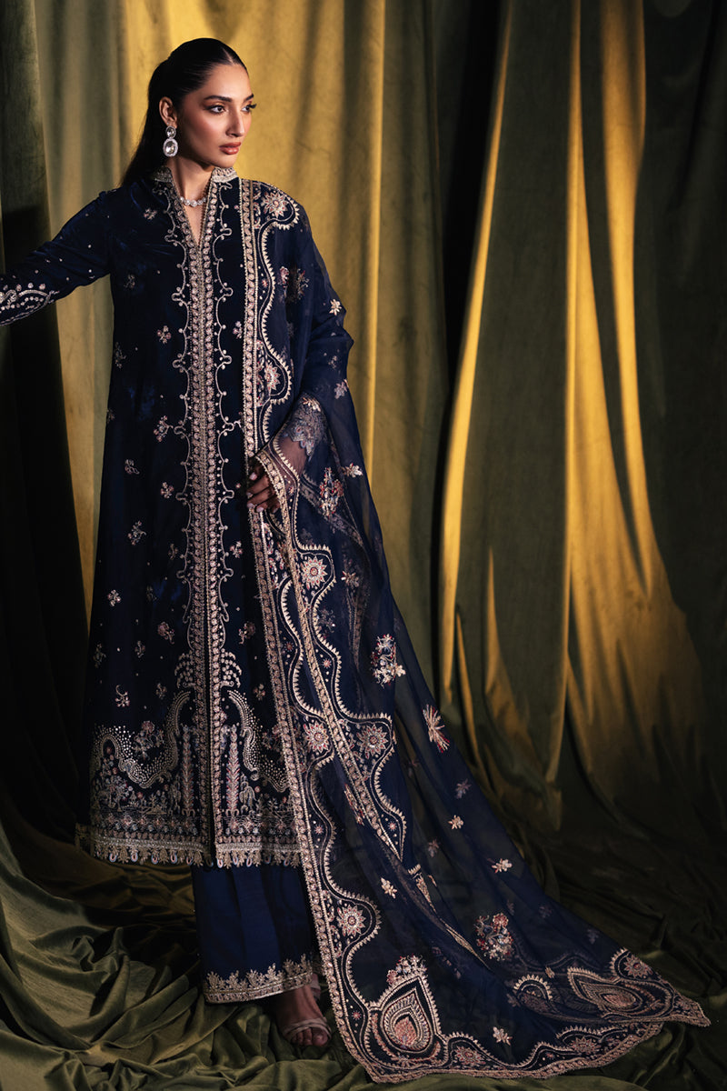 Qalamkar | Velvet Edit | BK-05 DALIA by Qalamkar - Designer Dress - Type: Ladies Clothes - Available at Libayah - 100% Original