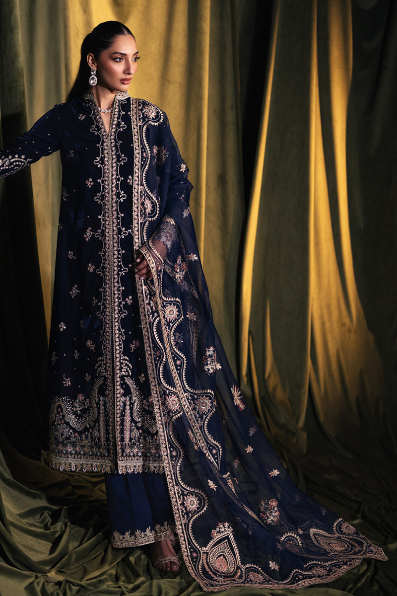 Qalamkar | Velvet Edit | BK-05 DALIA by Qalamkar - Designer Dress - Type: Ladies Clothes - Available at Libayah - 100% Original