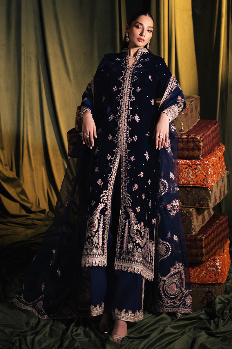 Qalamkar | Velvet Edit | BK-05 DALIA by Qalamkar - Designer Dress - Type: Ladies Clothes - Available at Libayah - 100% Original