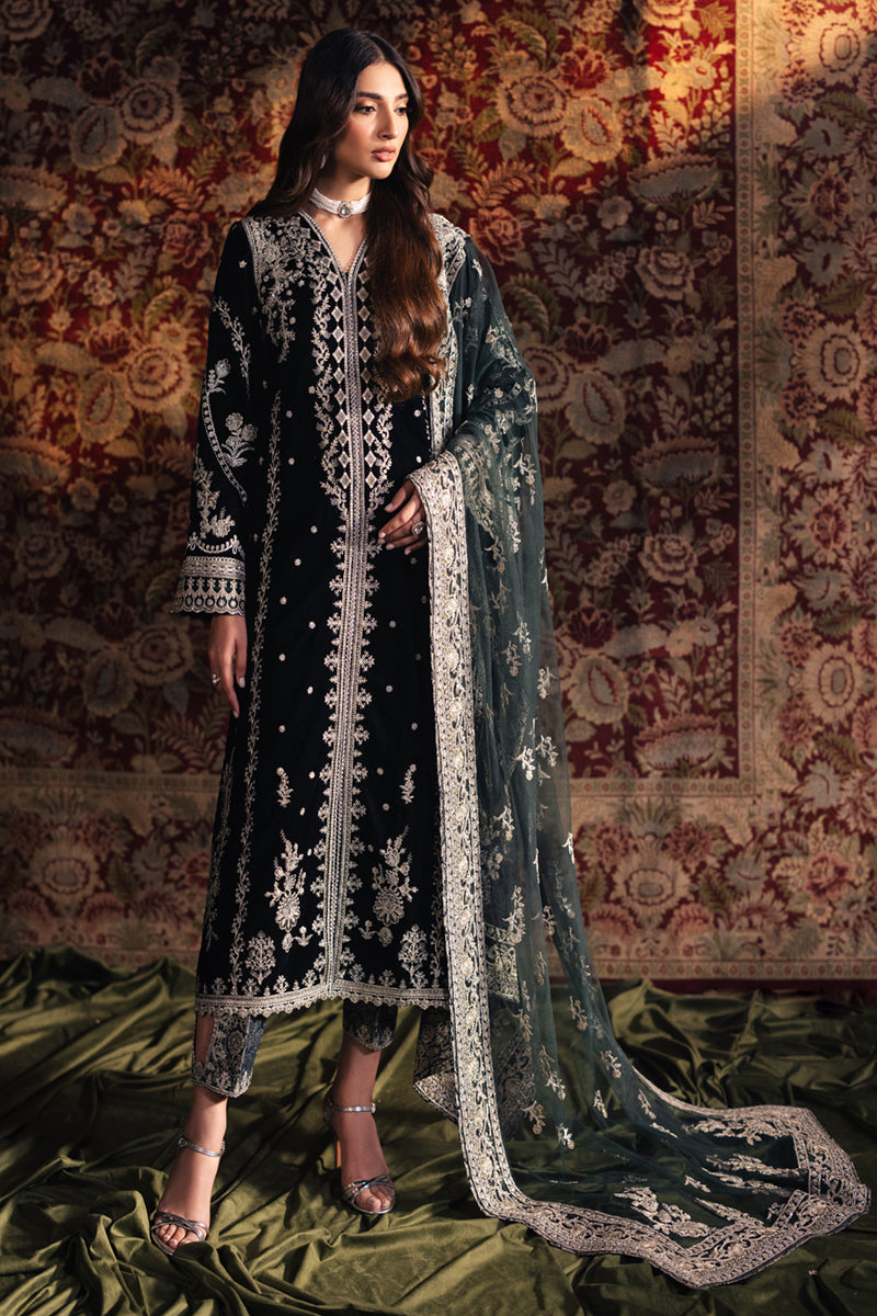Qalamkar | Velvet Edit | BK-03 SAMIRA by Qalamkar - Designer Dress - Type: Ladies Clothes - Available at Libayah - 100% Original