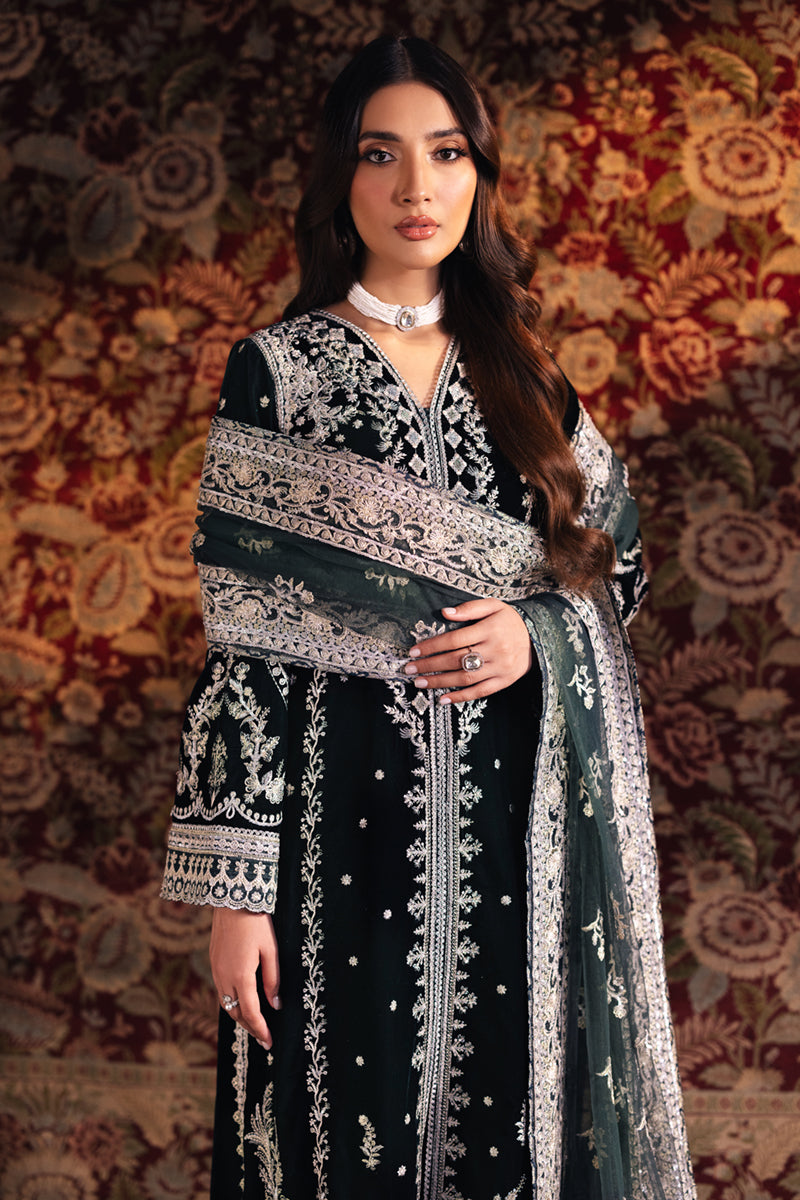 Qalamkar | Velvet Edit | BK-03 SAMIRA by Qalamkar - Designer Dress - Type: Ladies Clothes - Available at Libayah - 100% Original