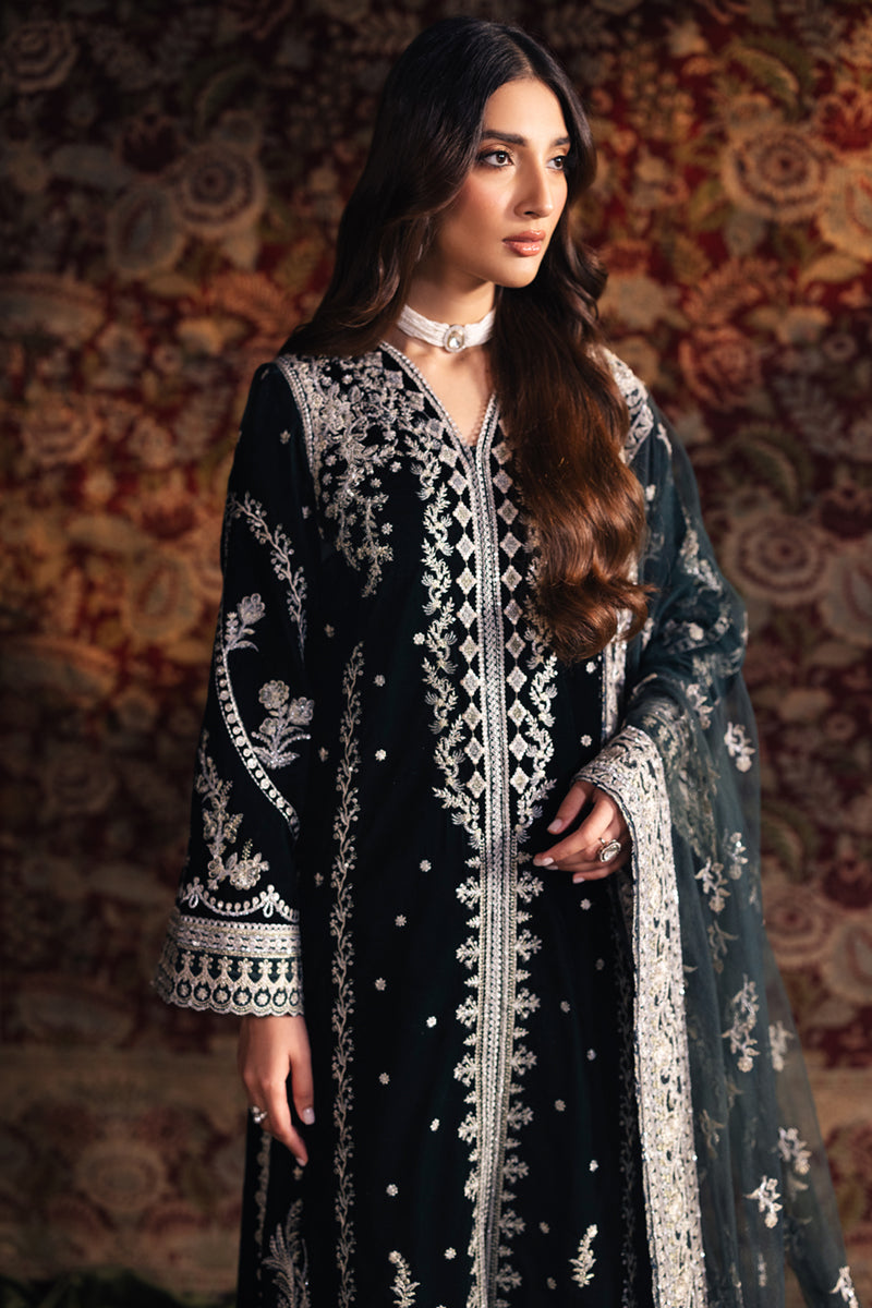 Qalamkar | Velvet Edit | BK-03 SAMIRA by Qalamkar - Designer Dress - Type: Ladies Clothes - Available at Libayah - 100% Original