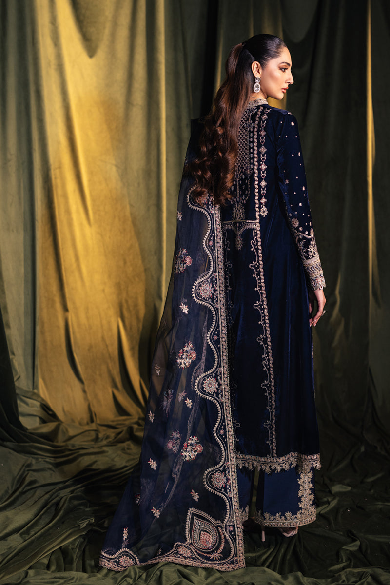 Qalamkar | Velvet Edit | BK-05 DALIA by Qalamkar - Designer Dress - Type: Ladies Clothes - Available at Libayah - 100% Original