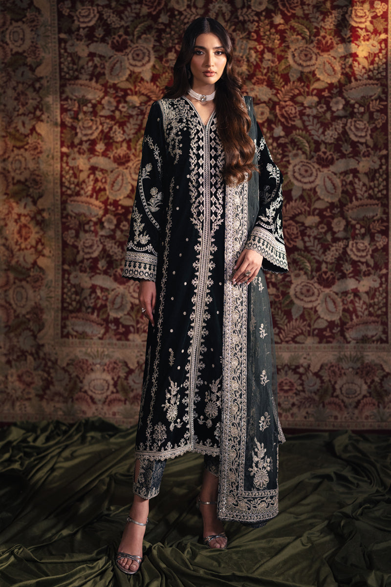 Qalamkar | Velvet Edit | BK-03 SAMIRA by Qalamkar - Designer Dress - Type: Ladies Clothes - Available at Libayah - 100% Original