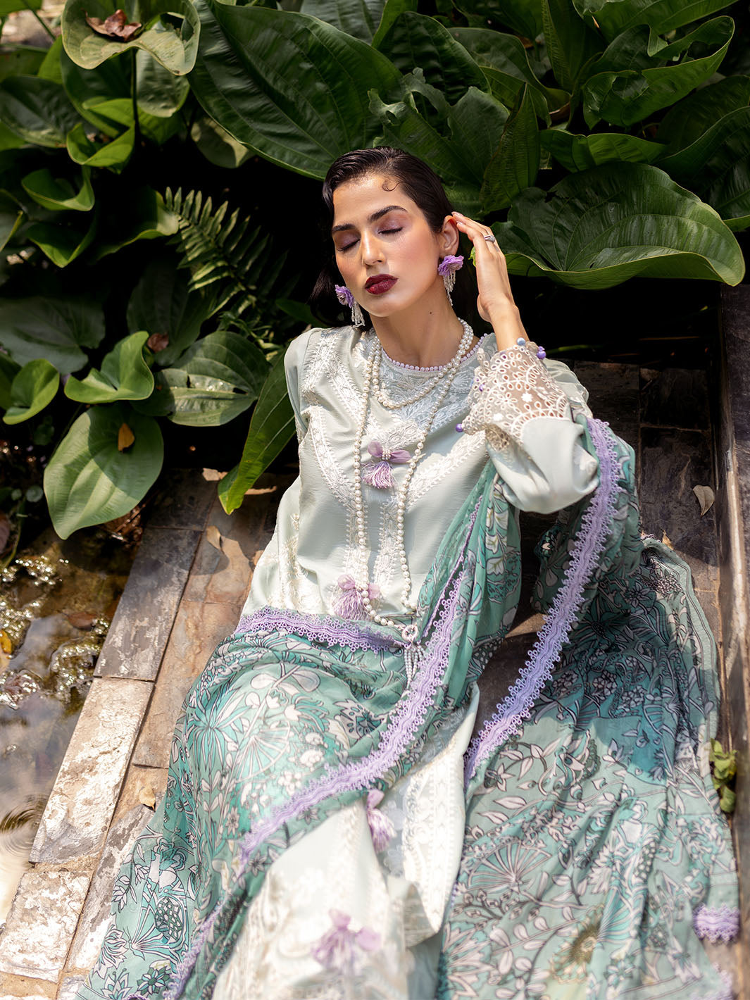 Roheenaz | Dahlia Embroidered Lawn 24 | Gardenia by Roheenaz - Designer Dress - Type: Ladies Clothes - Available at Libayah - 100% Original