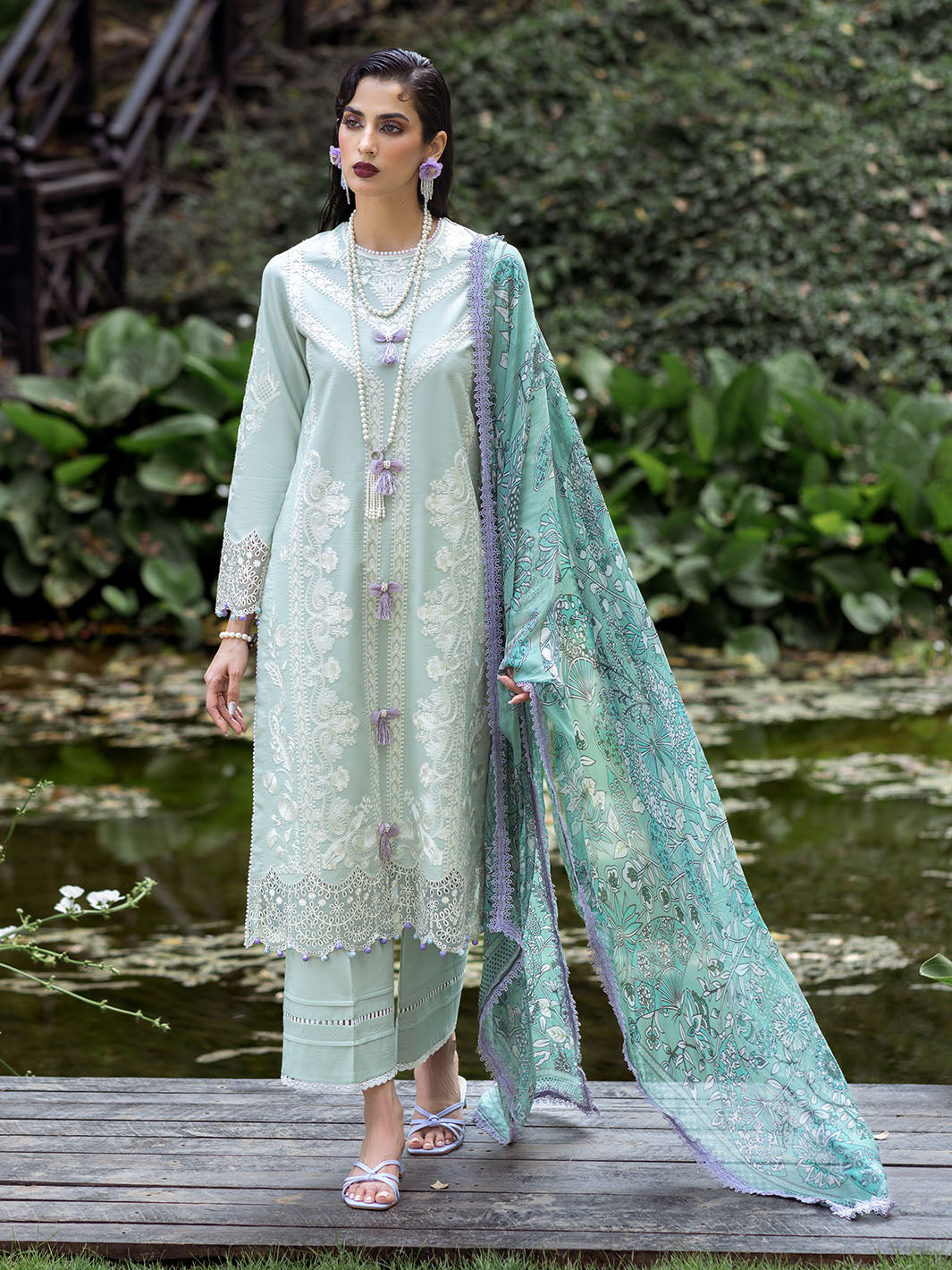Roheenaz | Dahlia Embroidered Lawn 24 | Gardenia by Roheenaz - Designer Dress - Type: Ladies Clothes - Available at Libayah - 100% Original