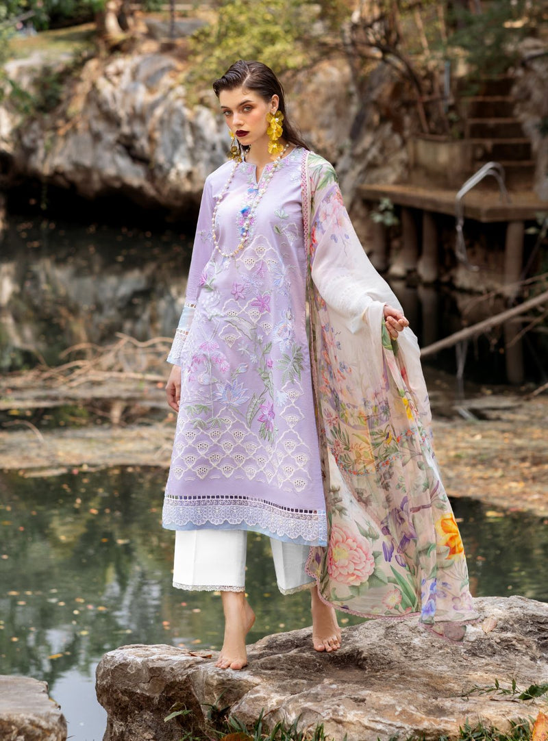Roheenaz | Dahlia Embroidered Lawn 24 | Iris by Roheenaz - Designer Dress - Type: Ladies Clothes - Available at Libayah - 100% Original