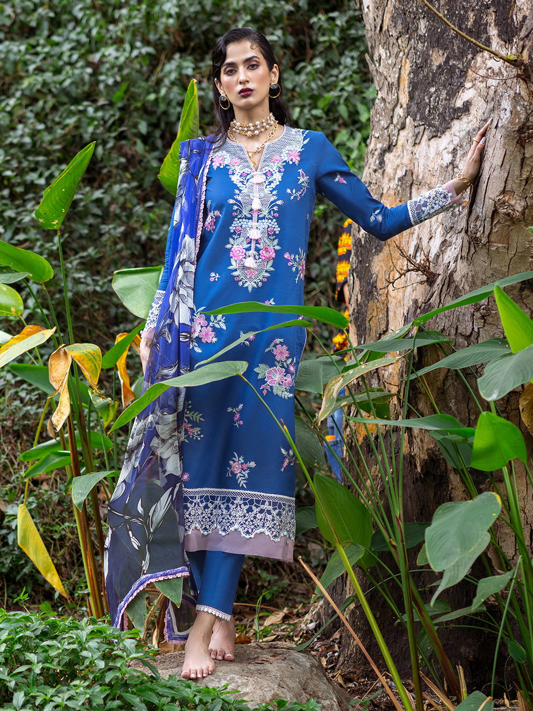 Roheenaz | Dahlia Embroidered Lawn 24 | Bluebell by Roheenaz - Designer Dress - Type: Ladies Clothes - Available at Libayah - 100% Original