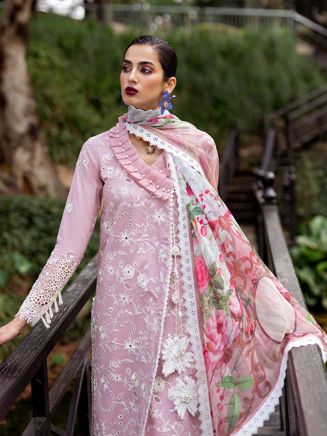 Roheenaz | Dahlia Embroidered Lawn 24 | Lily by Roheenaz - Designer Dress - Type: Ladies Clothes - Available at Libayah - 100% Original