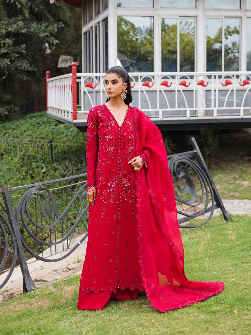 Amroz Atelier | Aerien Formals | Rouge by Amroz Atelier - Designer Dress - Type: Ladies Clothes - Available at Libayah - 100% Original