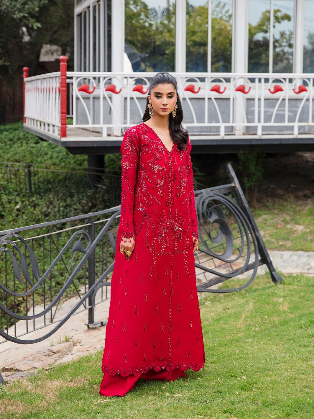 Amroz Atelier | Aerien Formals | Rouge by Amroz Atelier - Designer Dress - Type: Ladies Clothes - Available at Libayah - 100% Original