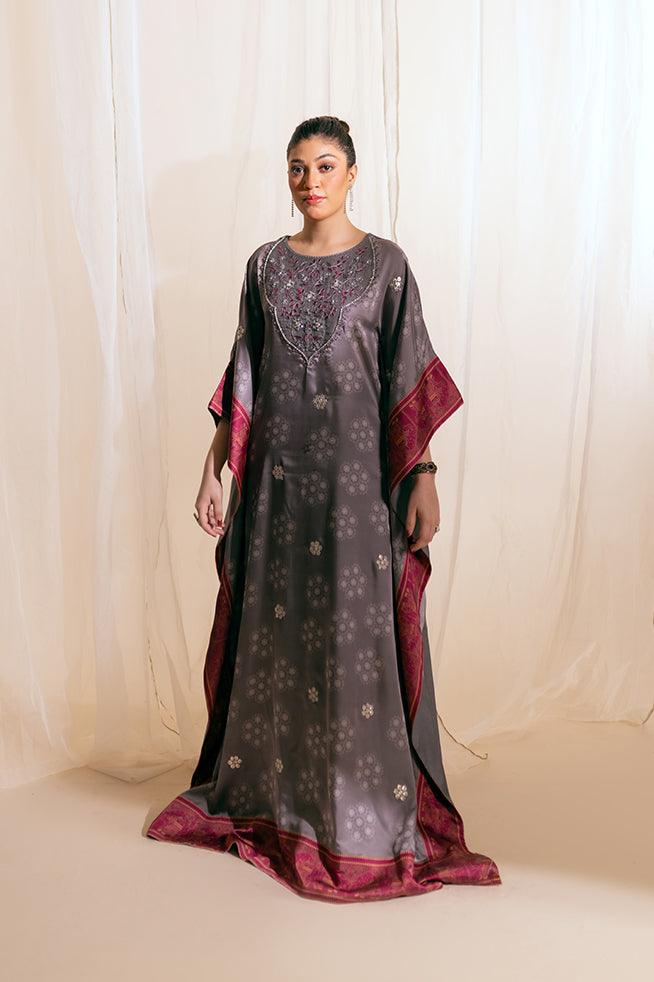 Fozia Khalid | Kaftaan | Moonlit Kaftaan by Fozia Khalid - Designer Dress - Type: Ladies Clothes - Available at Libayah - 100% Original
