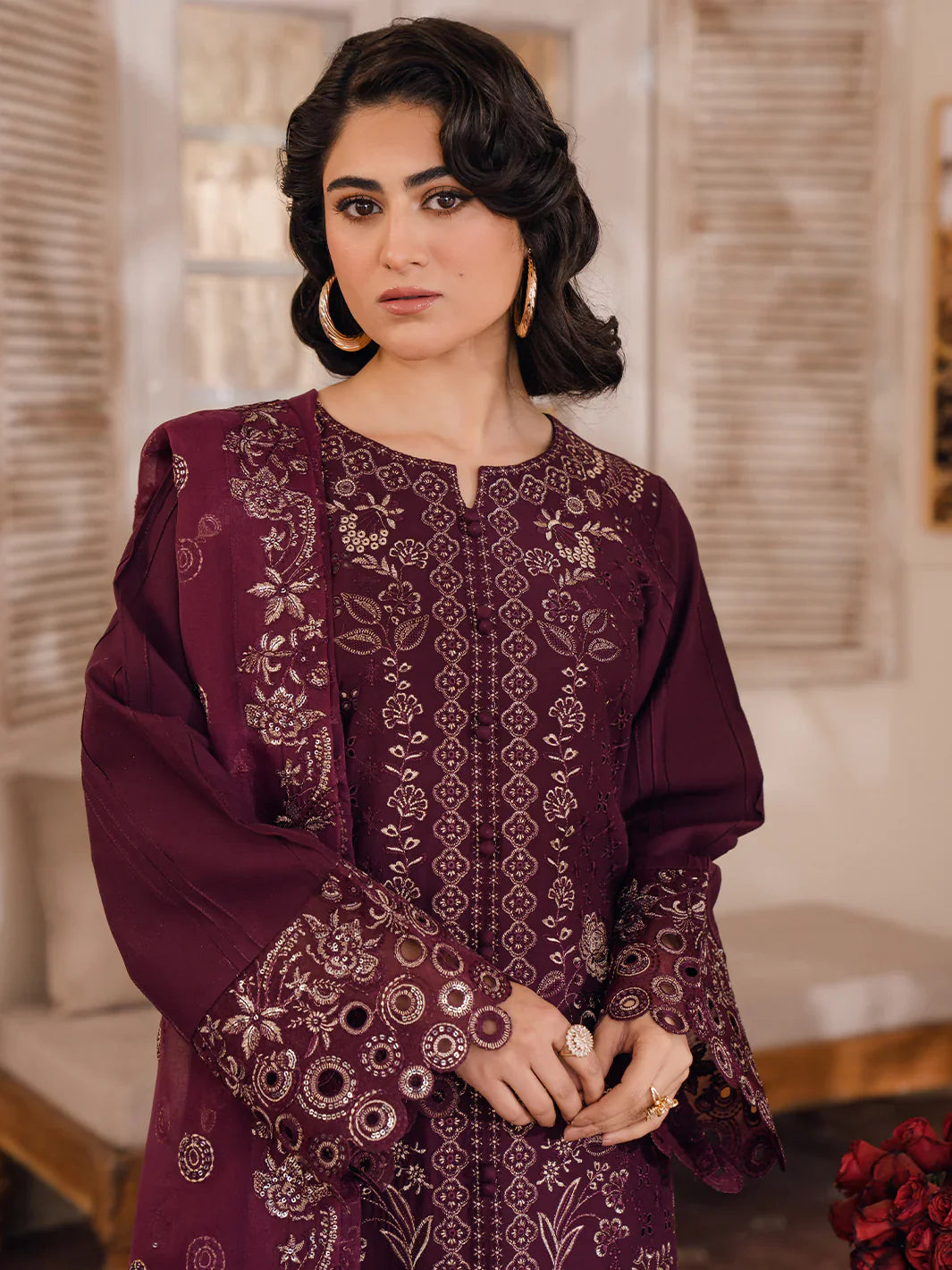Bin Ilyas | Naqsh Luxury Lawn | Emire by Bin Ilyas - Designer Dress - Type: Ladies Clothes - Available at Libayah - 100% Original