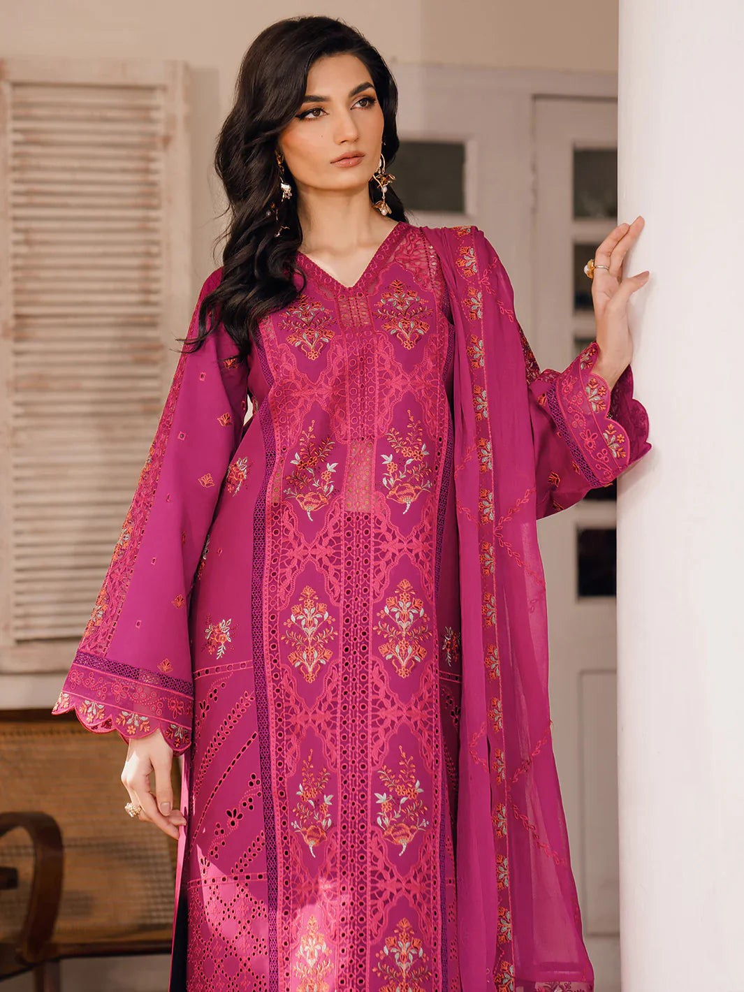 Bin Ilyas | Naqsh Luxury Lawn | Kiraz by Bin Ilyas - Designer Dress - Type: Ladies Clothes - Available at Libayah - 100% Original
