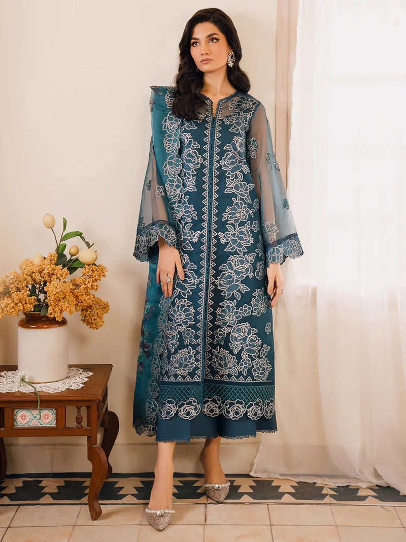 Bin Ilyas | Naqsh Luxury Lawn | Mavi by Bin Ilyas - Designer Dress - Type: Ladies Clothes - Available at Libayah - 100% Original