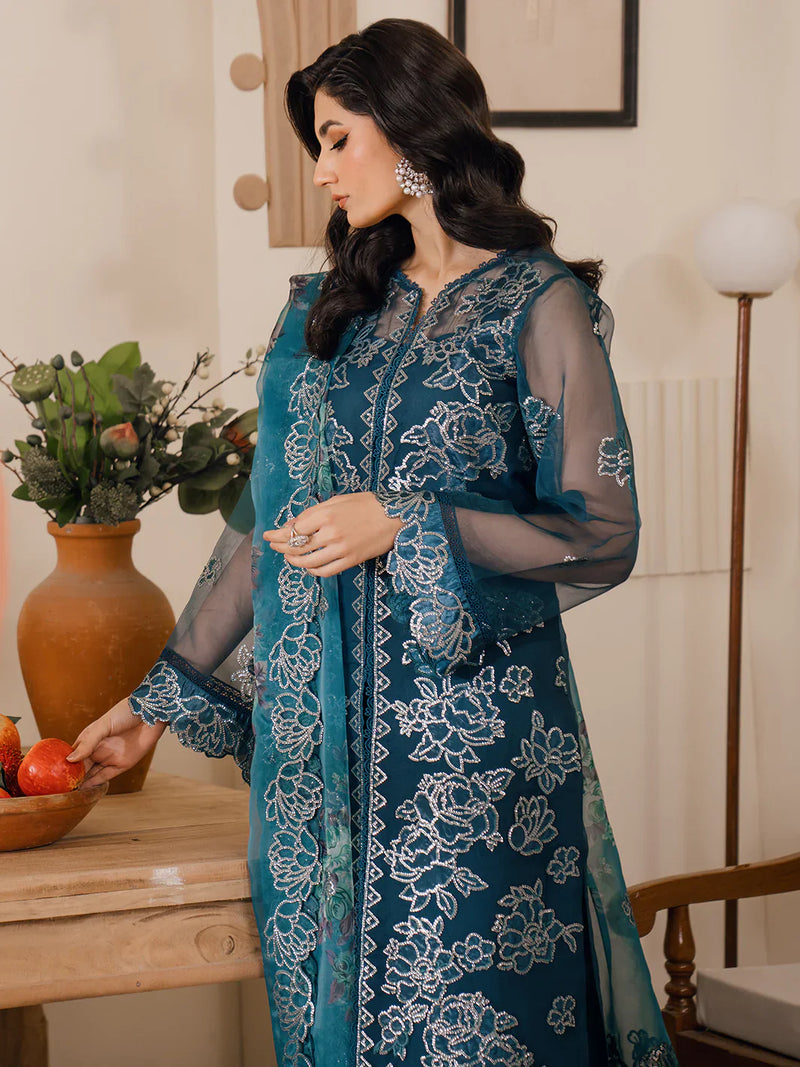 Bin Ilyas | Naqsh Luxury Lawn | Mavi by Bin Ilyas - Designer Dress - Type: Ladies Clothes - Available at Libayah - 100% Original