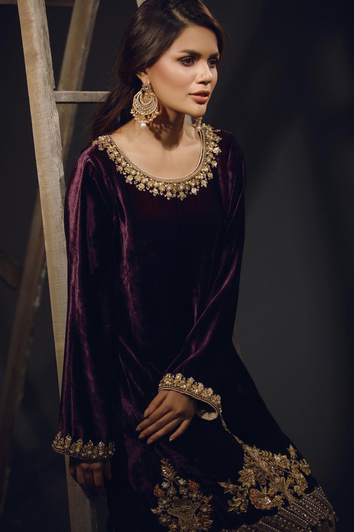 Sana Abbas | Wedding Formals | Mulberry by Sana Abbas - Designer Dress - Type: Ladies Clothes - Available at Libayah - 100% Original