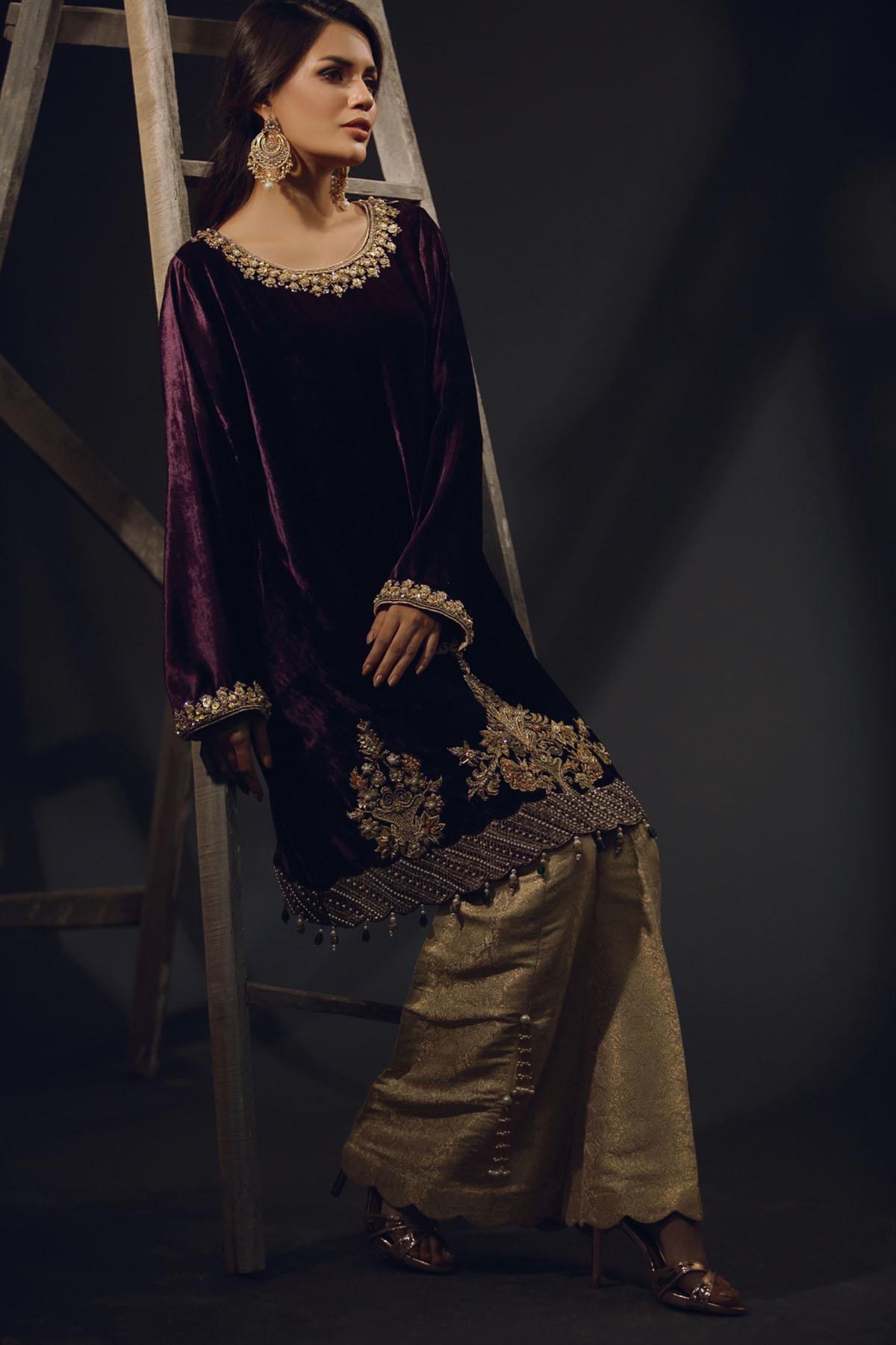 Sana Abbas | Wedding Formals | Mulberry by Sana Abbas - Designer Dress - Type: Ladies Clothes - Available at Libayah - 100% Original