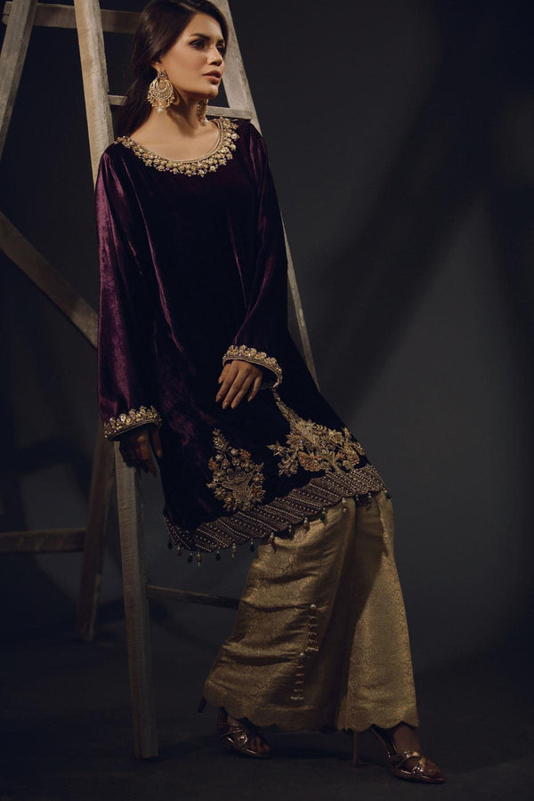 Sana Abbas | Wedding Formals | Mulberry by Sana Abbas - Designer Dress - Type: Ladies Clothes - Available at Libayah - 100% Original