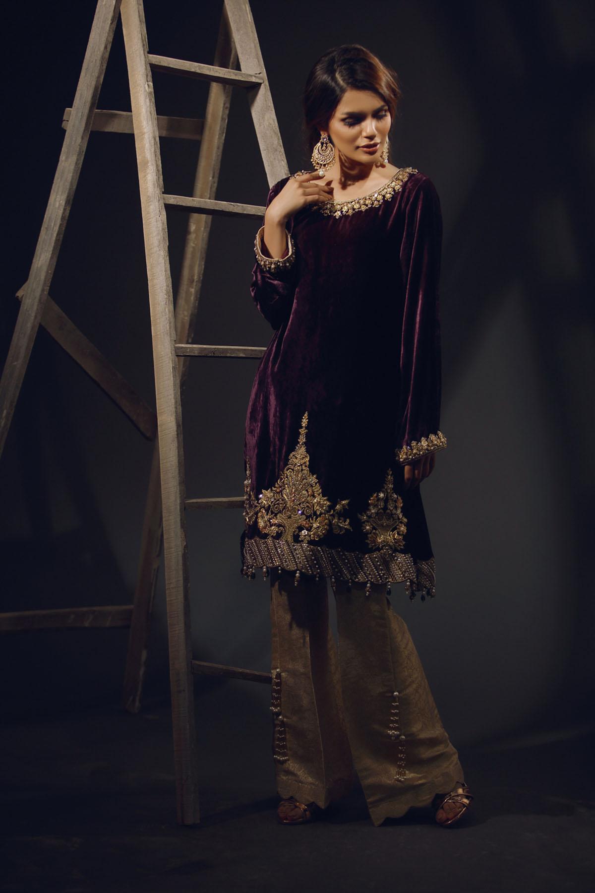 Sana Abbas | Wedding Formals | Mulberry by Sana Abbas - Designer Dress - Type: Ladies Clothes - Available at Libayah - 100% Original