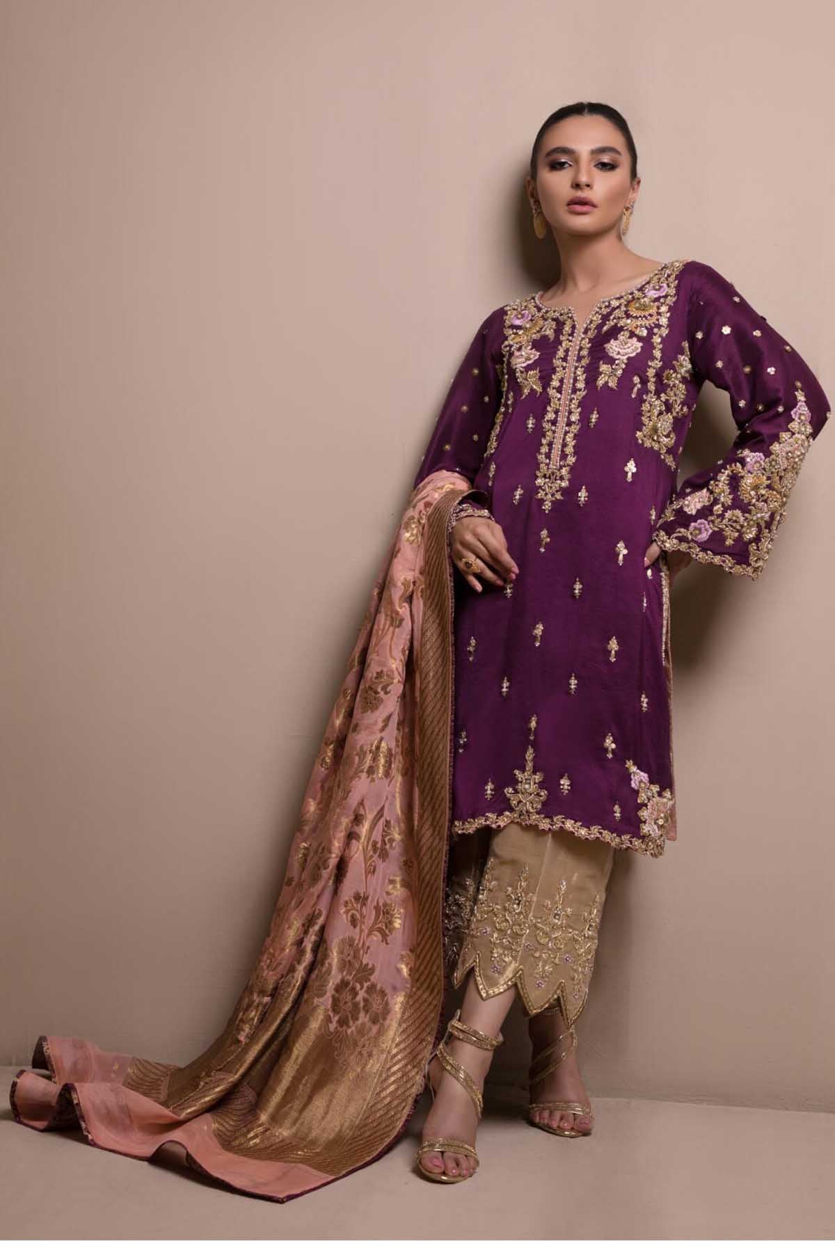 Sana Abbas | Wedding Formals | Vermillion by Sana Abbas - Designer Dress - Type: Ladies Clothes - Available at Libayah - 100% Original