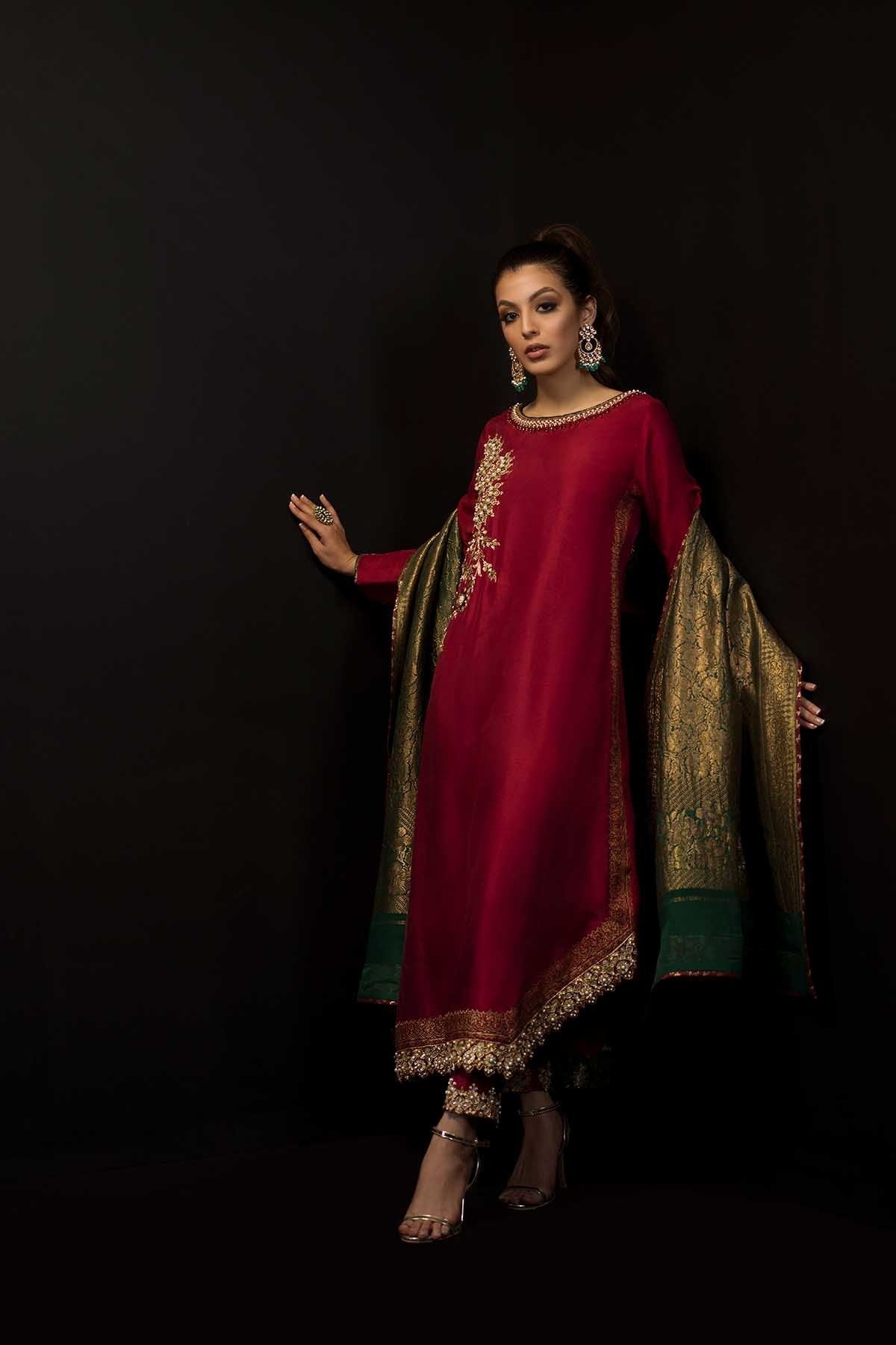 Sana Abbas | Wedding Formals | Bloodstone by Sana Abbas - Designer Dress - Type: Ladies Clothes - Available at Libayah - 100% Original