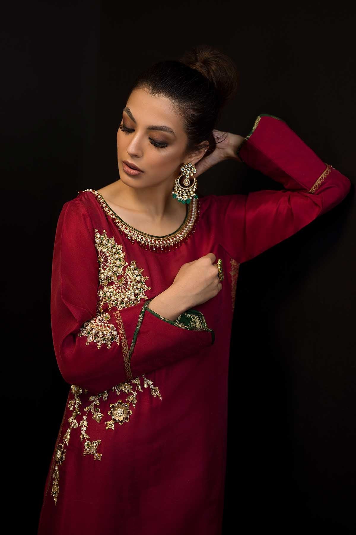 Sana Abbas | Wedding Formals | Bloodstone by Sana Abbas - Designer Dress - Type: Ladies Clothes - Available at Libayah - 100% Original