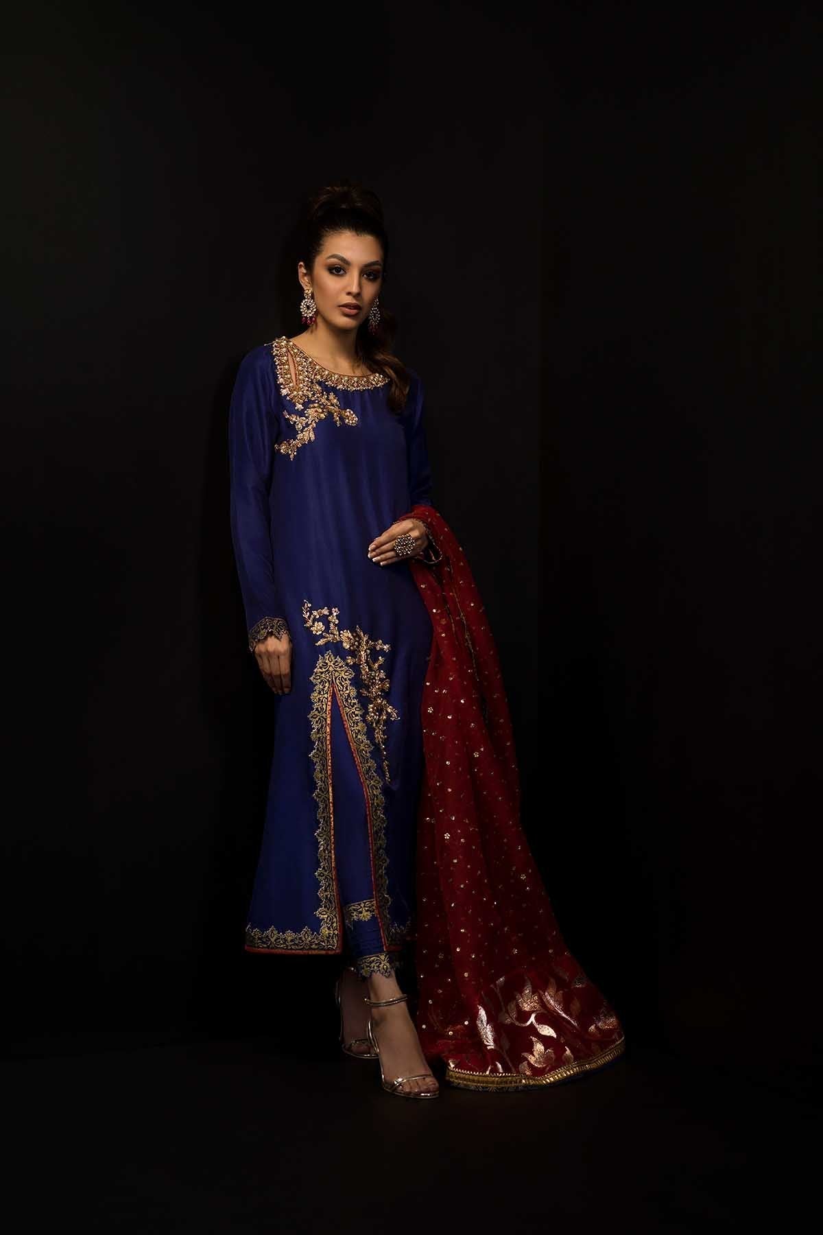 Sana Abbas | Wedding Formals | Tanzanite by Sana Abbas - Designer Dress - Type: Ladies Clothes - Available at Libayah - 100% Original