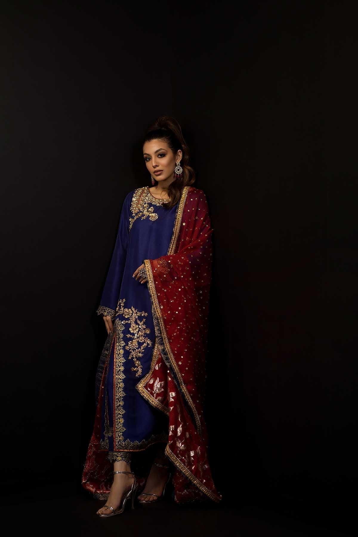 Sana Abbas | Wedding Formals | Tanzanite by Sana Abbas - Designer Dress - Type: Ladies Clothes - Available at Libayah - 100% Original