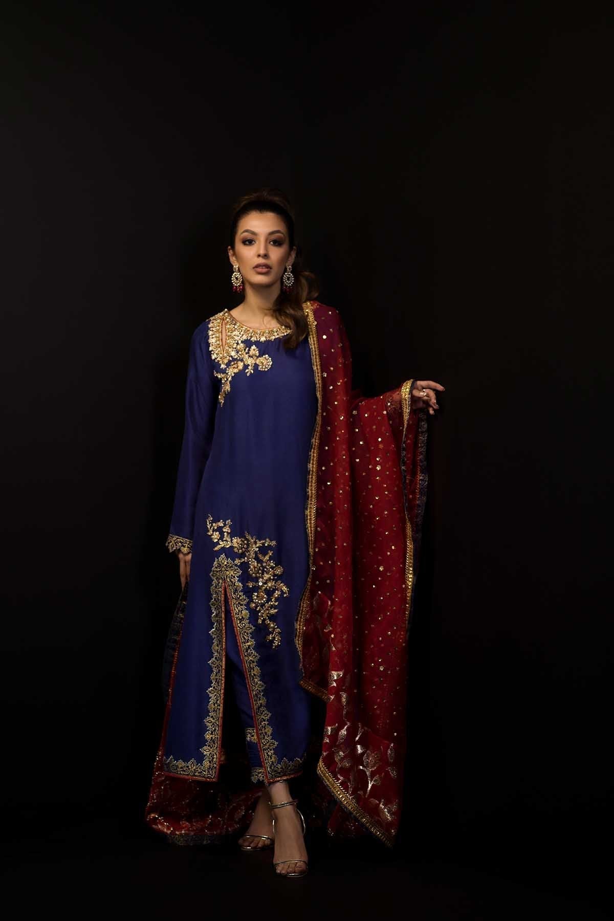 Sana Abbas | Wedding Formals | Tanzanite by Sana Abbas - Designer Dress - Type: Ladies Clothes - Available at Libayah - 100% Original