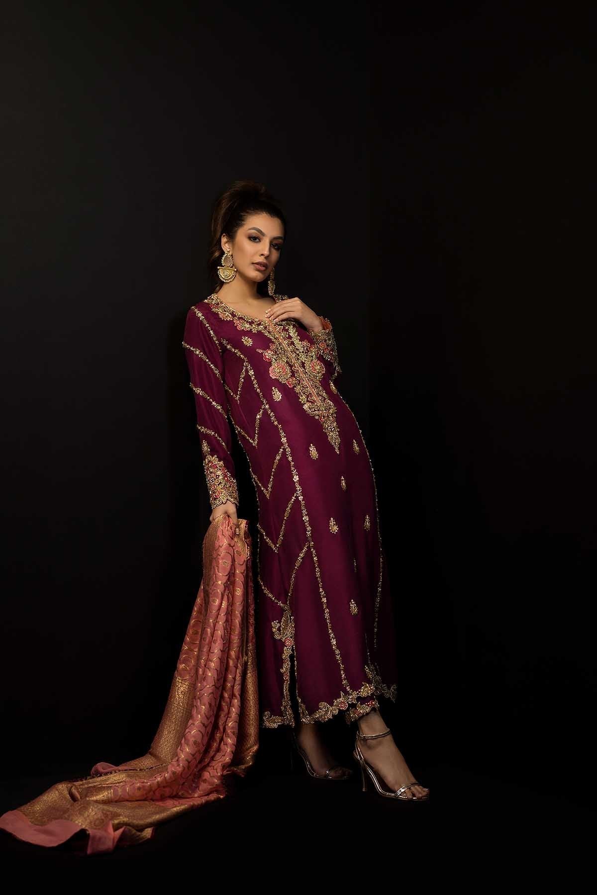 Sana Abbas | Wedding Formals | Rose Quartz by Sana Abbas - Designer Dress - Type: Ladies Clothes - Available at Libayah - 100% Original