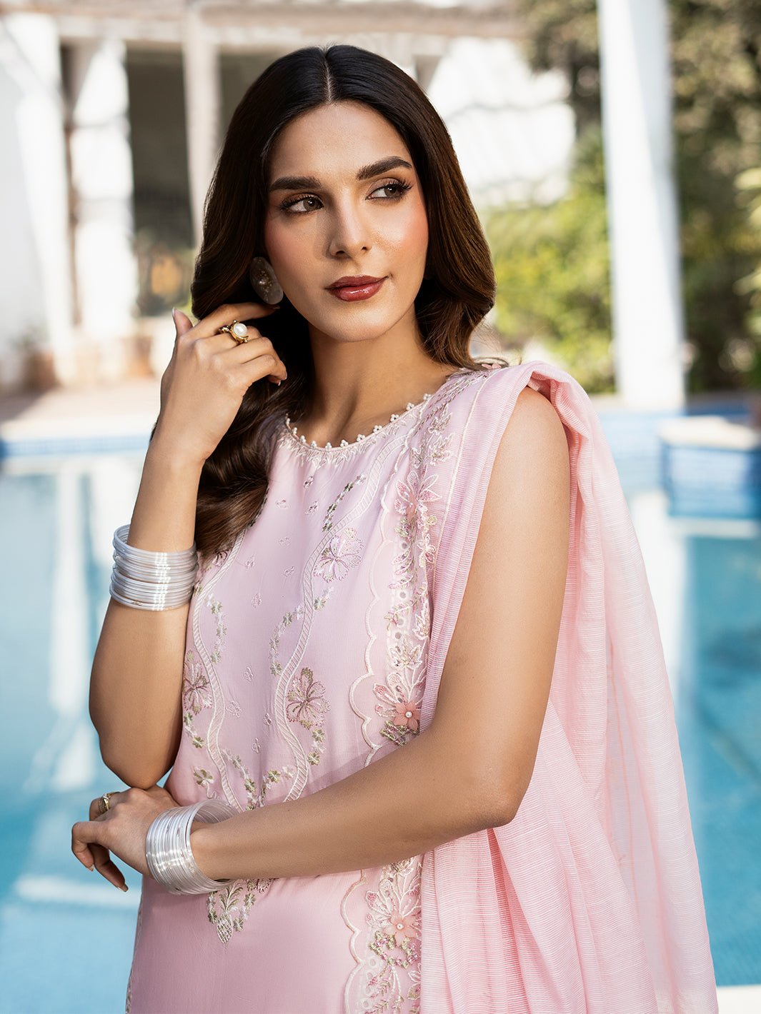 Izel | Mahveen Festive Lawn 25 | SAFA by Izel - Designer Dress - Type: Ladies Clothes - Available at Libayah - 100% Original