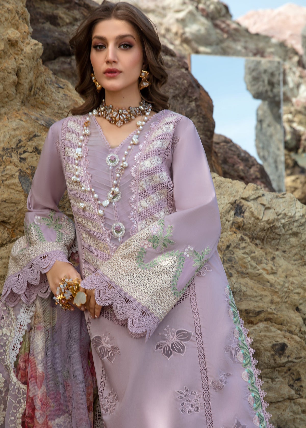 Crimson | Lawn 24 | Lillie de Jong - Amethyst by Crimson - Designer Dress - Type: Ladies Clothes - Available at Libayah - 100% Original