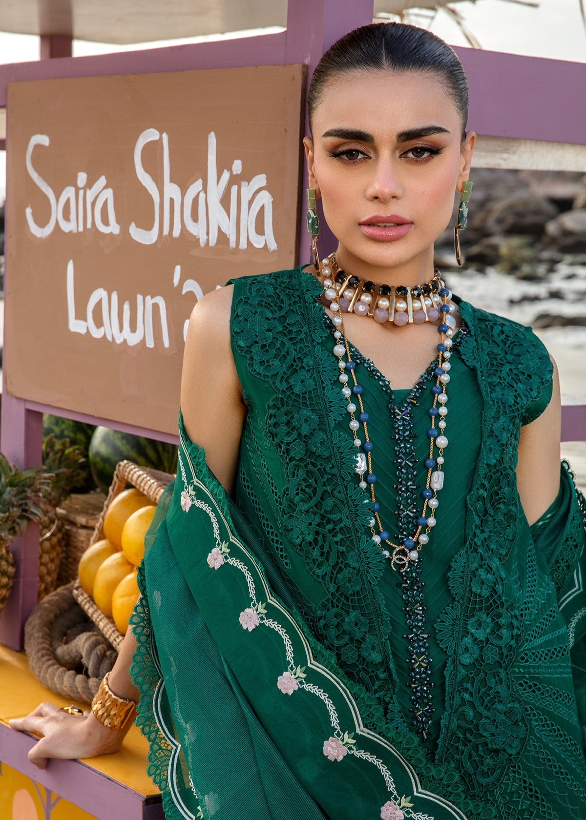 Crimson | Lawn 24 | Ulysses - Seaweed by Crimson - Designer Dress - Type: Ladies Clothes - Available at Libayah - 100% Original