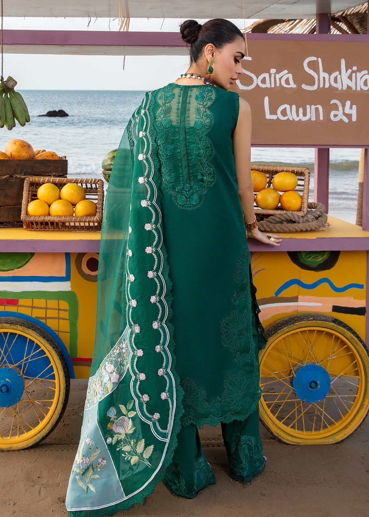 Crimson | Lawn 24 | Ulysses - Seaweed by Crimson - Designer Dress - Type: Ladies Clothes - Available at Libayah - 100% Original
