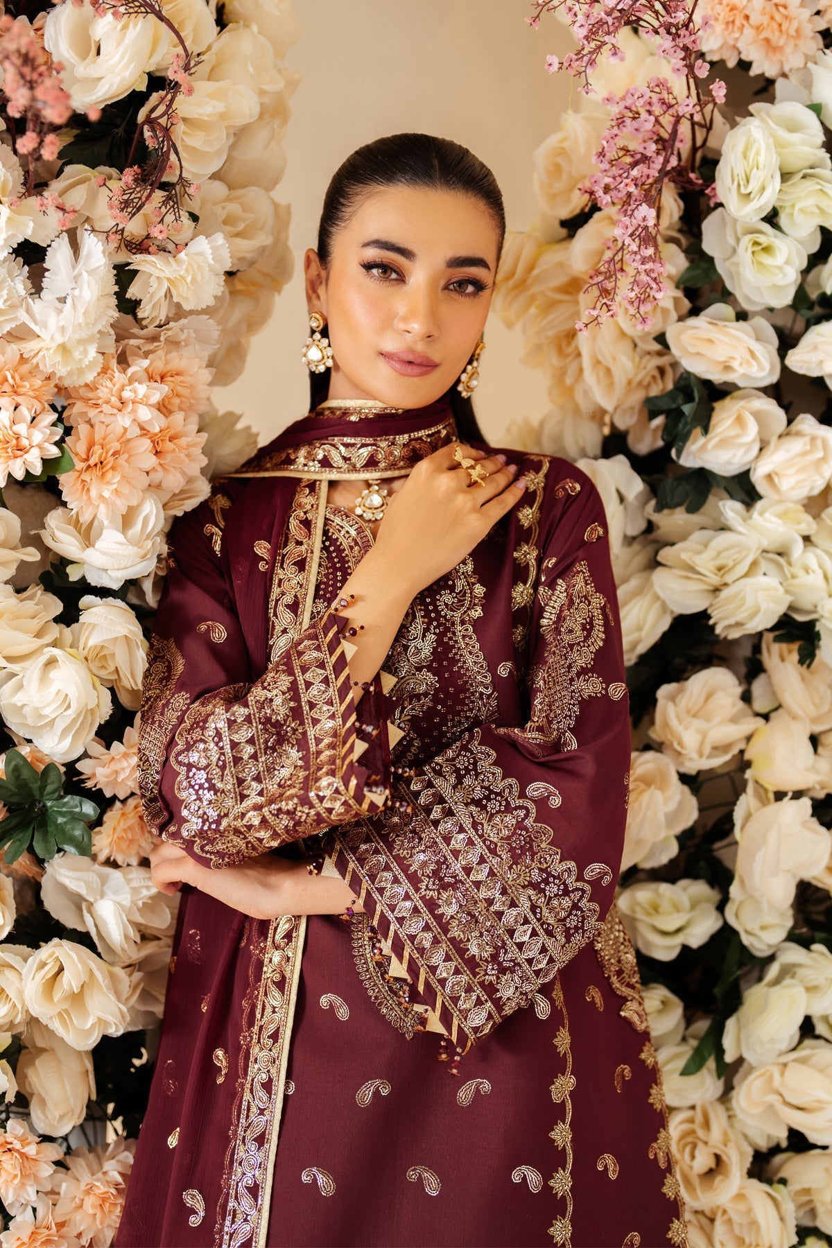 Alizeh | Luxury Raw Silk | AF-RS-01-SALSA by Alizeh - Designer Dress - Type: Ladies Clothes - Available at Libayah - 100% Original