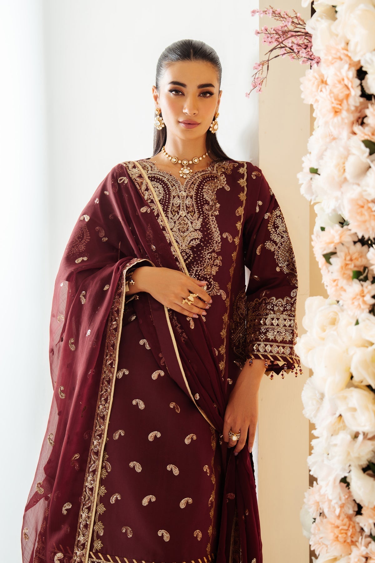 Alizeh | Luxury Raw Silk | AF-RS-01-SALSA by Alizeh - Designer Dress - Type: Ladies Clothes - Available at Libayah - 100% Original