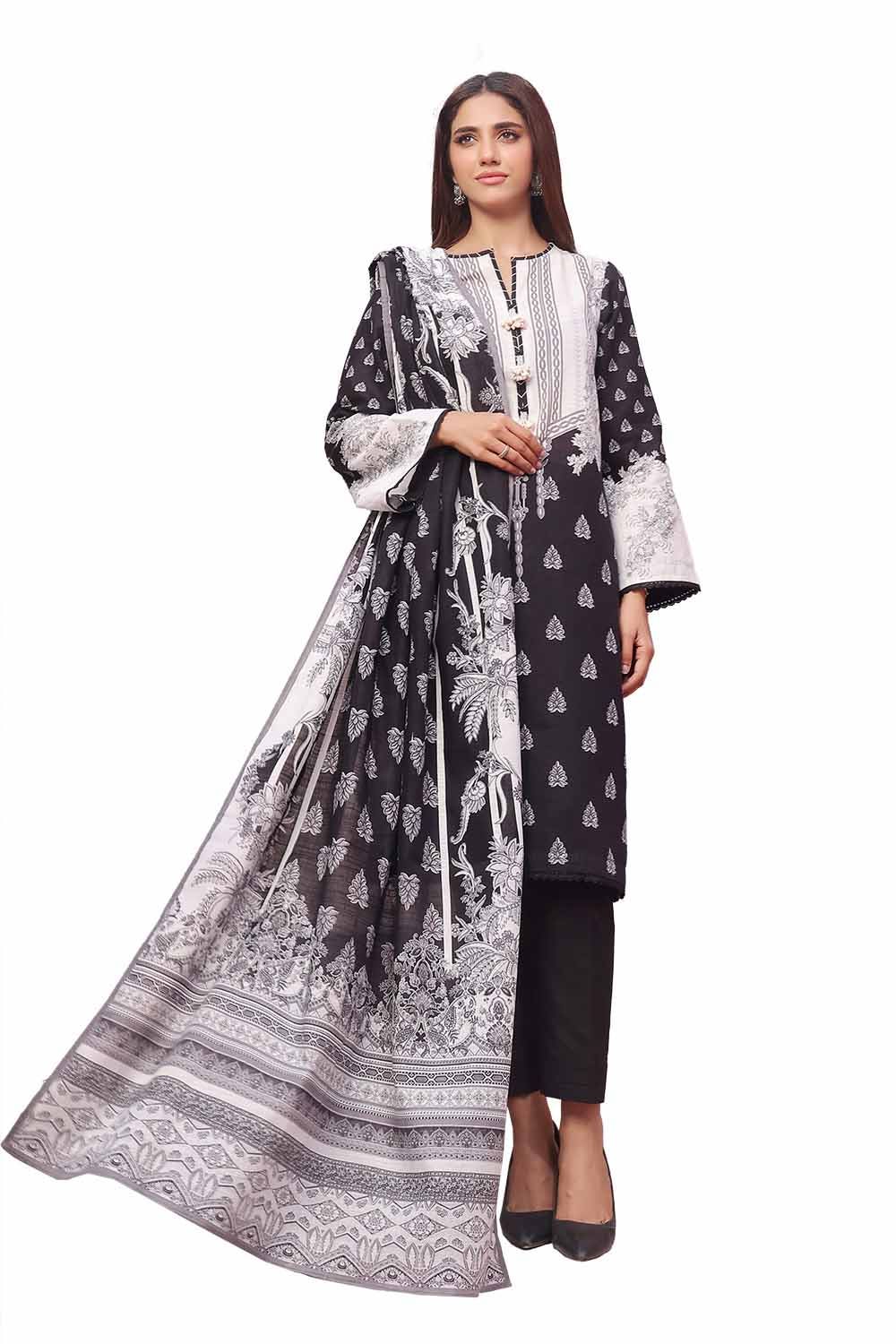 Gul Ahmed | Winter Collection 24 | Khaddar Suit SD-42101 by Gul Ahmed - Designer Dress - Type: Ladies Clothes - Available at Libayah - 100% Original