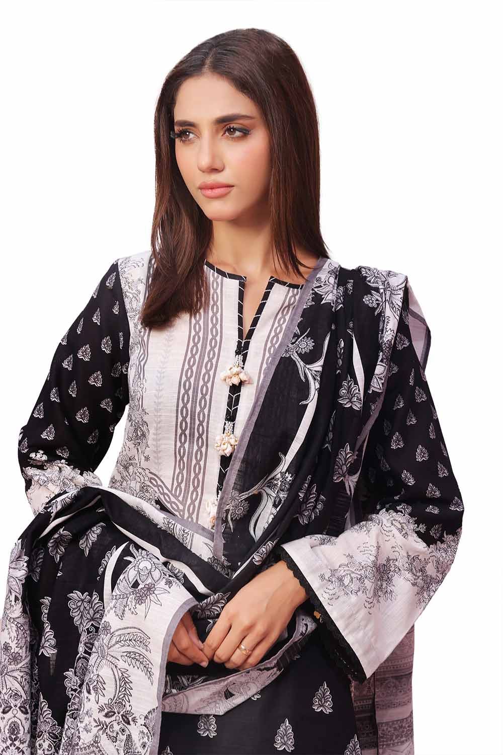 Gul Ahmed | Winter Collection 24 | Khaddar Suit SD-42101 by Gul Ahmed - Designer Dress - Type: Ladies Clothes - Available at Libayah - 100% Original