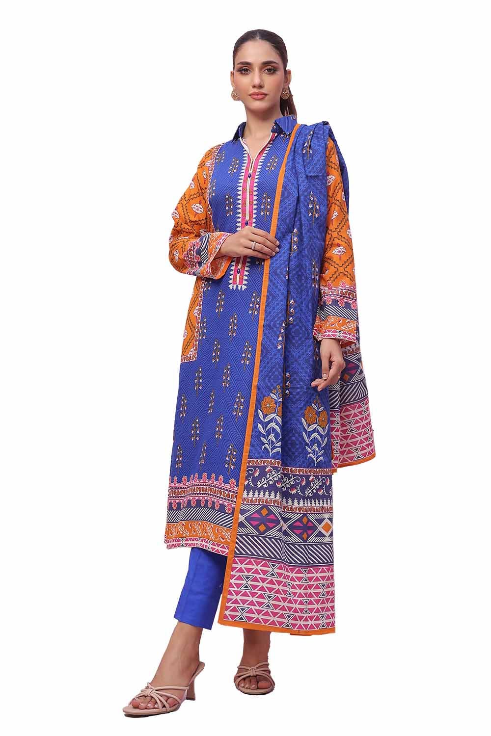 Gul Ahmed | Winter Collection 24 | Khaddar Suit SD-42113 by Gul Ahmed - Designer Dress - Type: Ladies Clothes - Available at Libayah - 100% Original