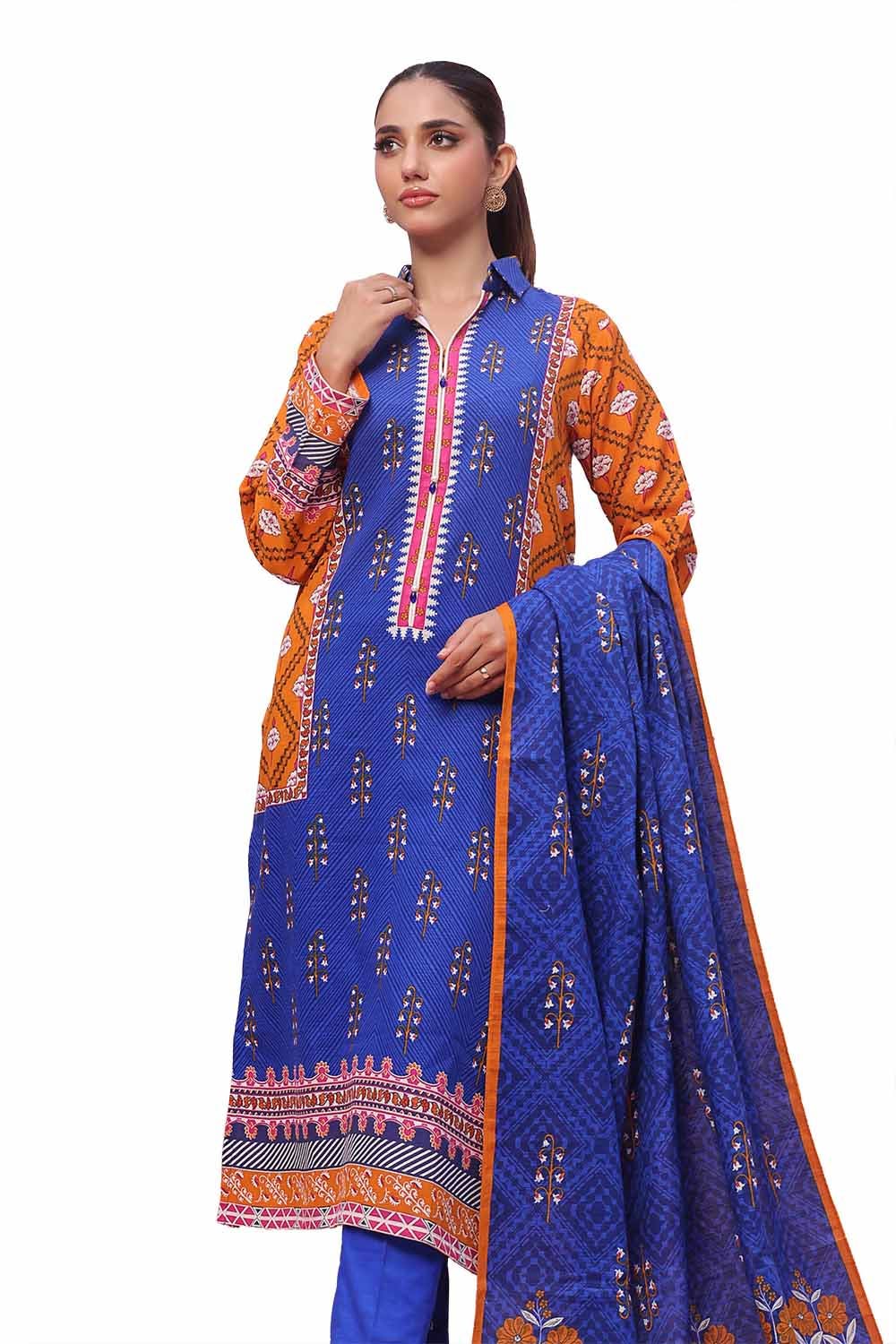 Gul Ahmed | Winter Collection 24 | Khaddar Suit SD-42113 by Gul Ahmed - Designer Dress - Type: Ladies Clothes - Available at Libayah - 100% Original