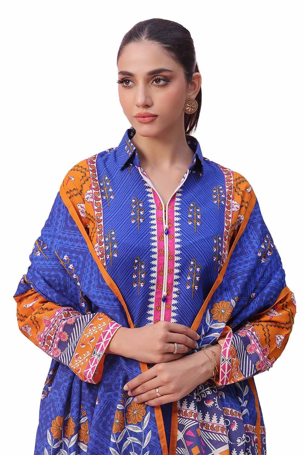 Gul Ahmed | Winter Collection 24 | Khaddar Suit SD-42113 by Gul Ahmed - Designer Dress - Type: Ladies Clothes - Available at Libayah - 100% Original