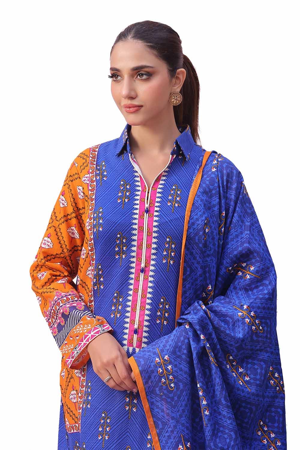 Gul Ahmed | Winter Collection 24 | Khaddar Suit SD-42113 by Gul Ahmed - Designer Dress - Type: Ladies Clothes - Available at Libayah - 100% Original