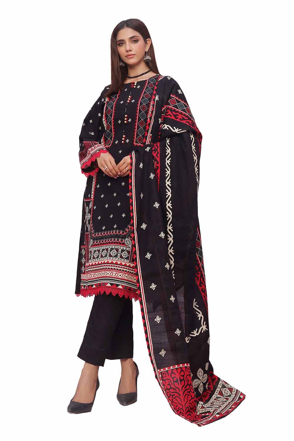 Gul Ahmed | Winter Collection 24 | Khaddar Suit SD-42119 by Gul Ahmed - Designer Dress - Type: Ladies Clothes - Available at Libayah - 100% Original