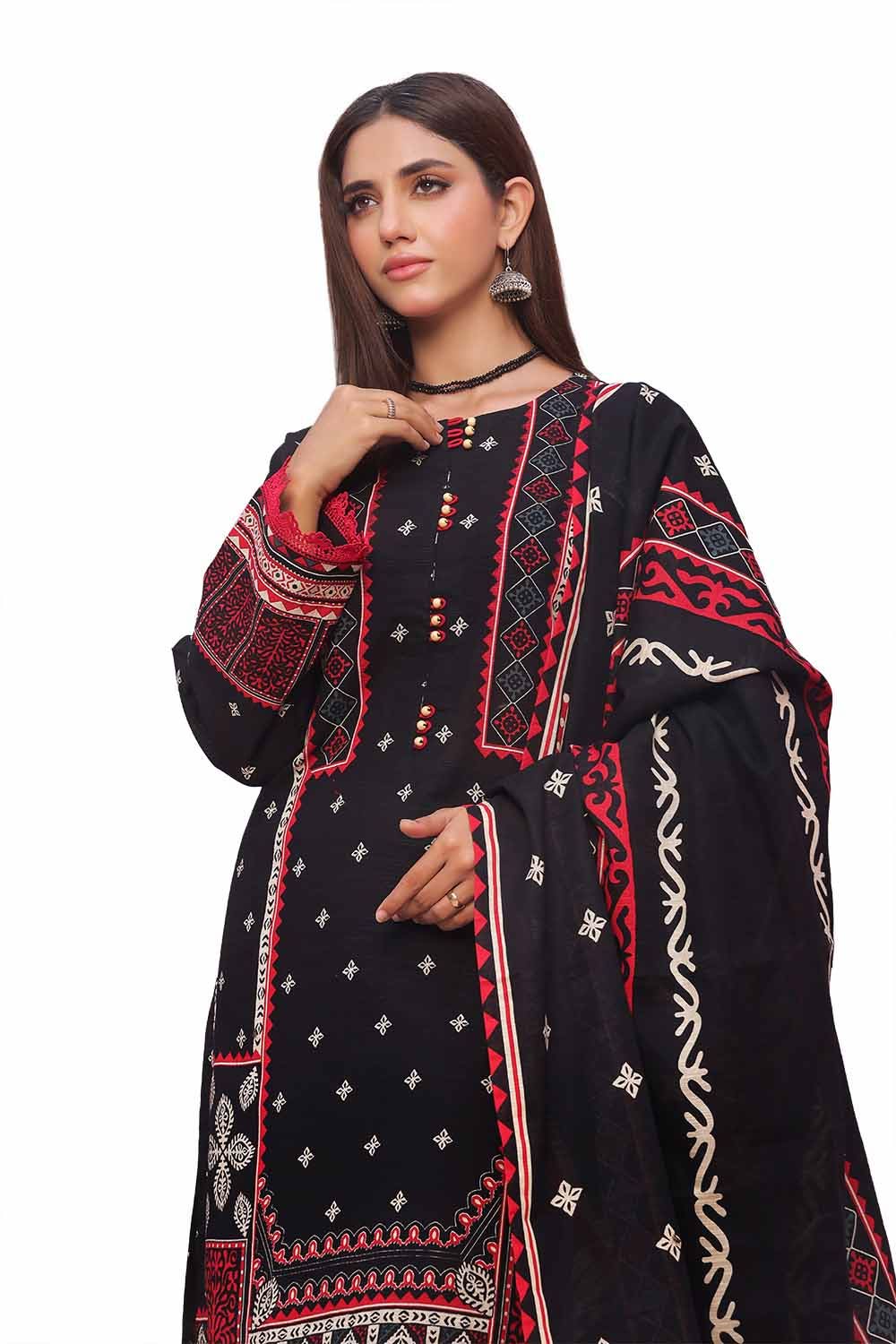 Gul Ahmed | Winter Collection 24 | Khaddar Suit SD-42119 by Gul Ahmed - Designer Dress - Type: Ladies Clothes - Available at Libayah - 100% Original
