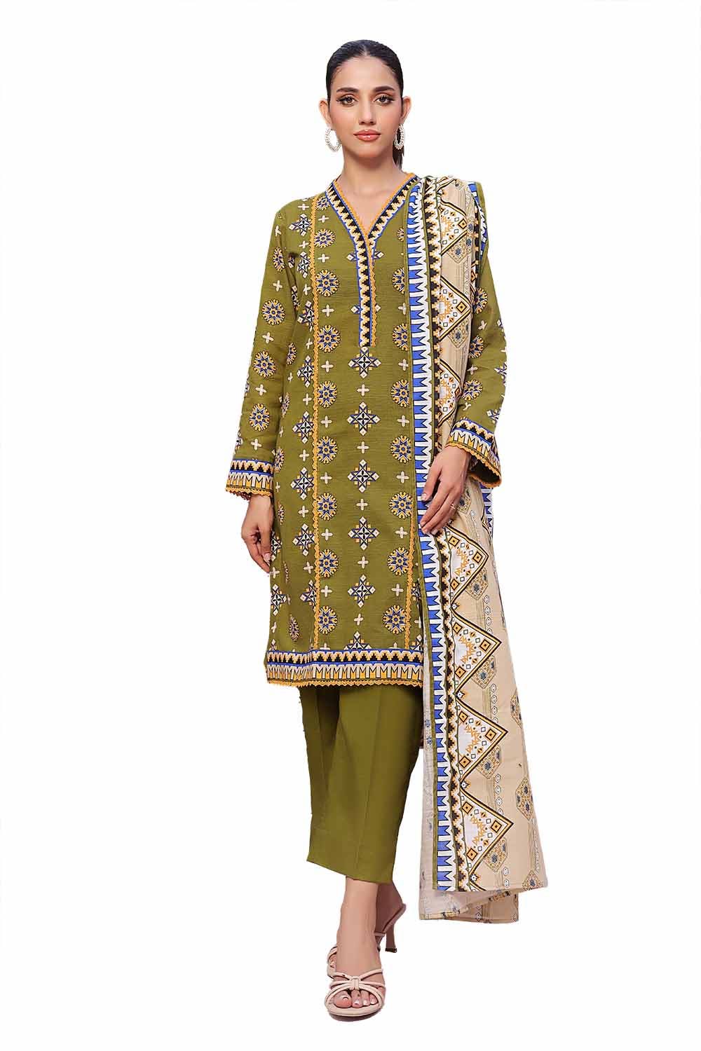 Gul Ahmed | Winter Collection 24 | Khaddar Suit SD-42131 by Gul Ahmed - Designer Dress - Type: Ladies Clothes - Available at Libayah - 100% Original
