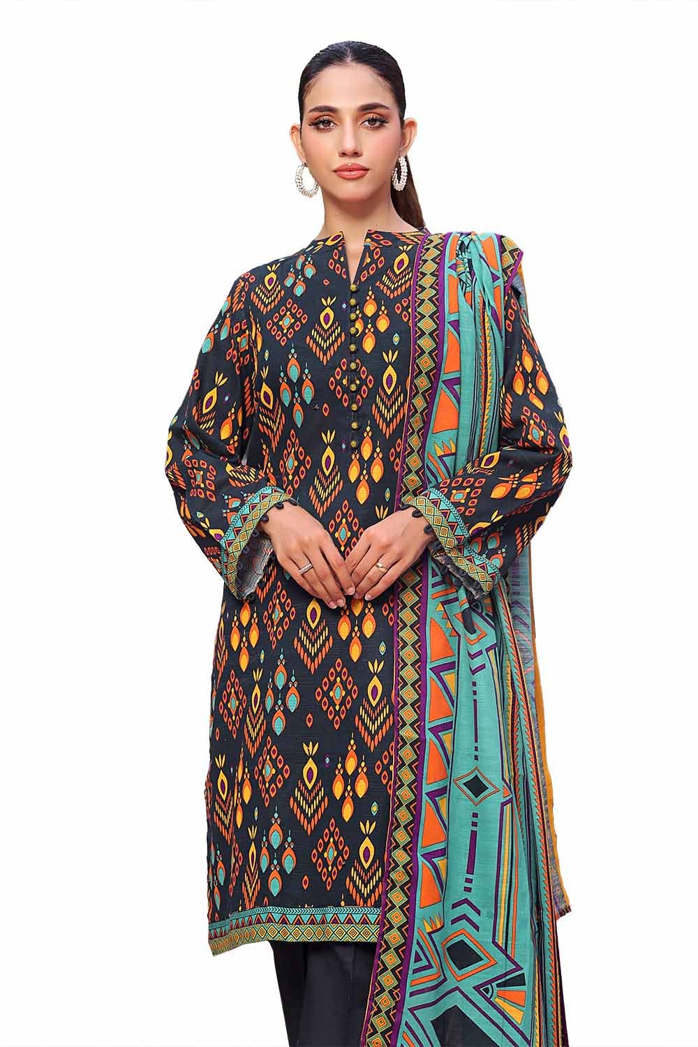 Gul Ahmed | Winter Collection 24 | Khaddar Suit SD-42132 by Gul Ahmed - Designer Dress - Type: Ladies Clothes - Available at Libayah - 100% Original