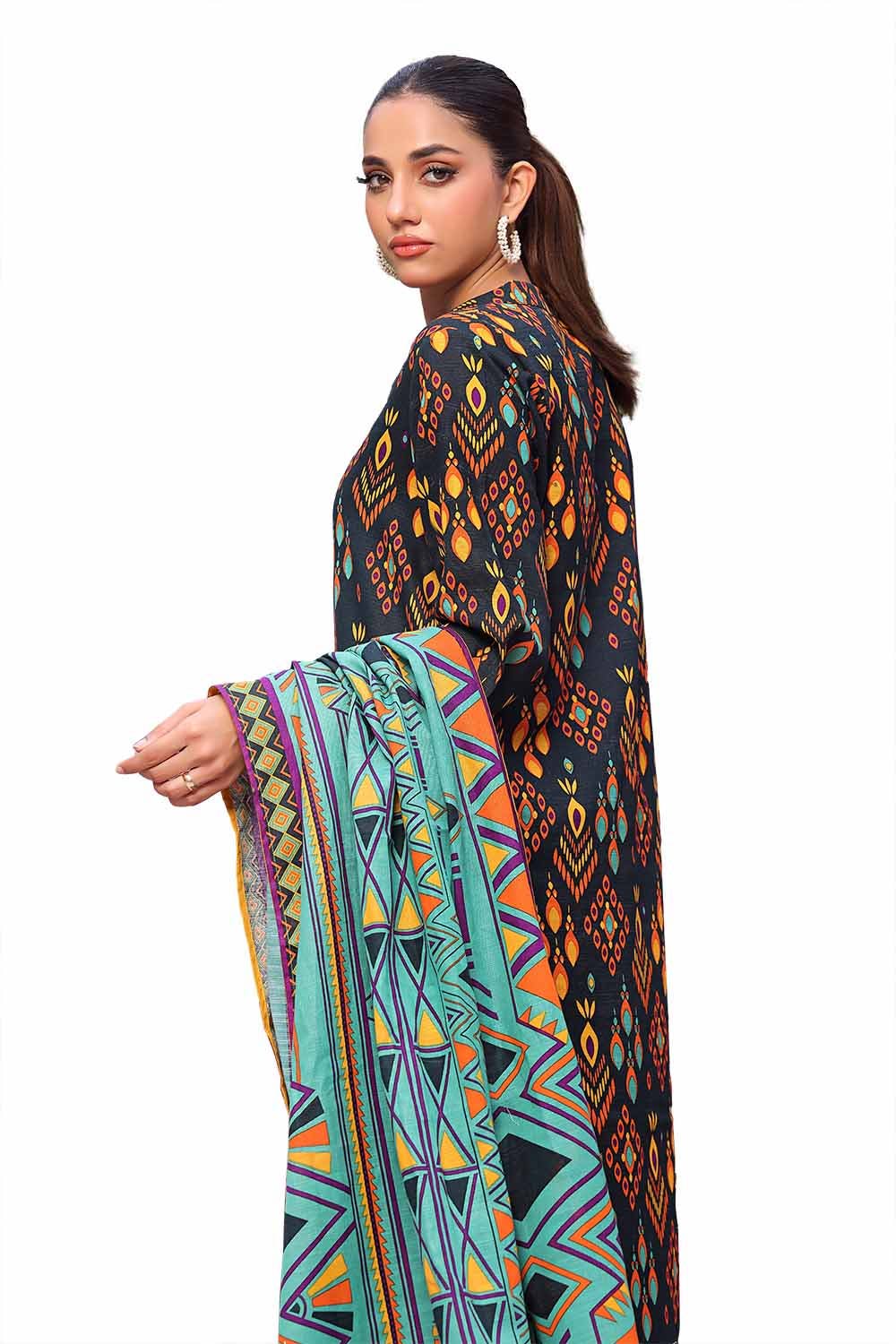 Gul Ahmed | Winter Collection 24 | Khaddar Suit SD-42132 by Gul Ahmed - Designer Dress - Type: Ladies Clothes - Available at Libayah - 100% Original